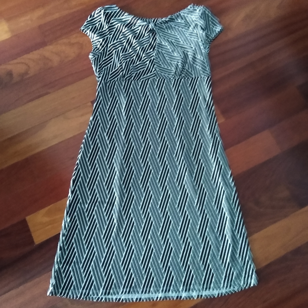 Ann Taylor brown and cream dress